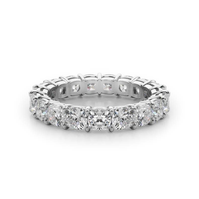 Cushion cut deals diamond eternity band