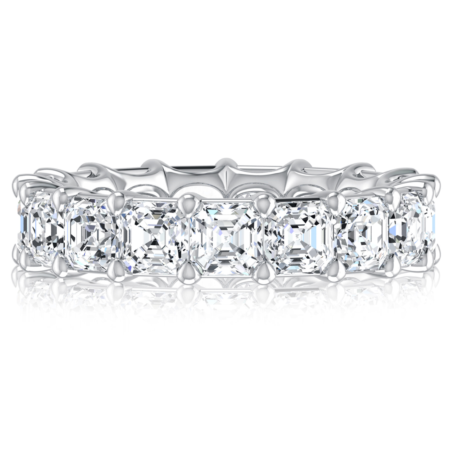 Vintage Cartier Asscher Cut Diamond Eternity Ring – Michael Rose
