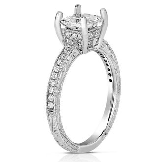 Antique Style Cathedral Diamond Ring