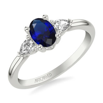 Oval Sapphire & Diamond Ring