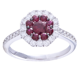 Ruby & Diamond Fashion Ring