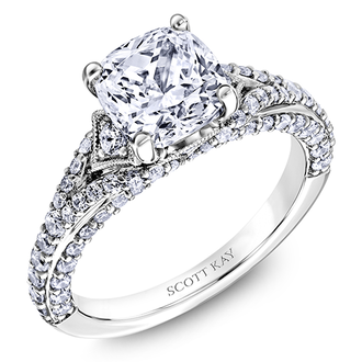 Antique Style Diamond Engagement Ring