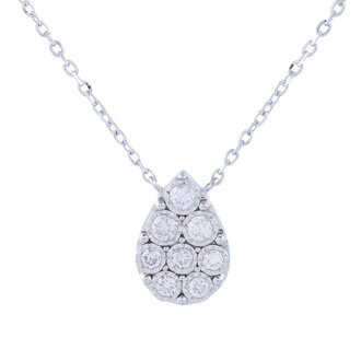 Diamond Tear Drop Necklace