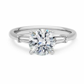 Tapered Baguette Diamond Engagement Ring