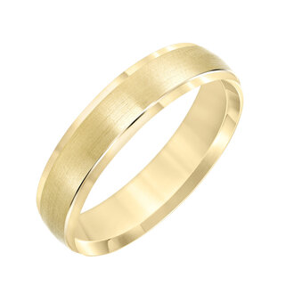 Beveled Edge Matte Wedding Ring