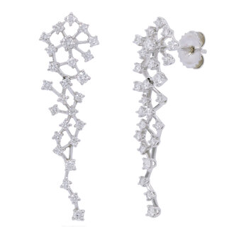 Cascading Diamond Dangle Earrings