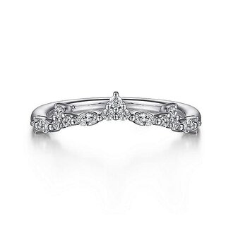 Curved Diamond Wedding Band