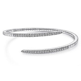 Split Bypass Diamond Bangle
