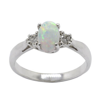 Opal & Diamond Ring