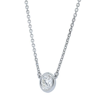 Diamond Bezel Set Necklace