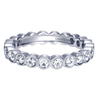 Bezel Set Diamond Eternity Wedding Band