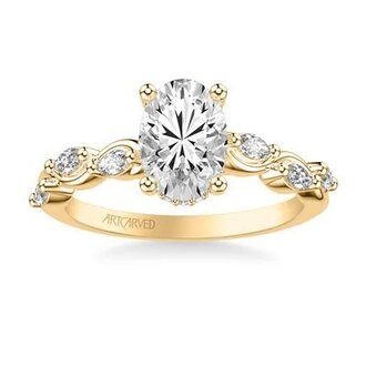 Floral Vine Diamond Engagement Ring