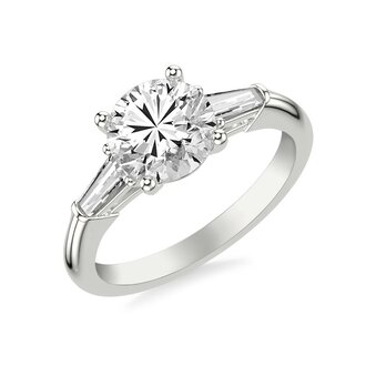 Tapered Baguette Diamond Engagement Ring