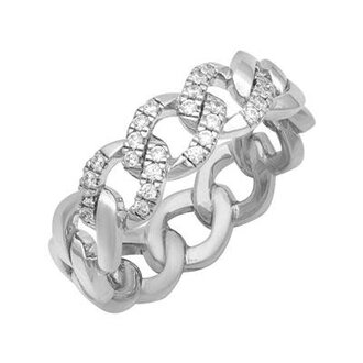 Chain Link Diamond Fashion Ring