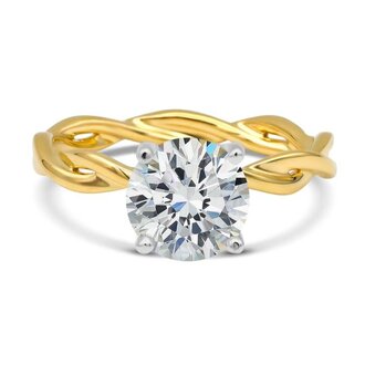 Twist Diamond Engagement Ring