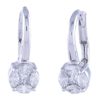 Diamond Leverback Earrings