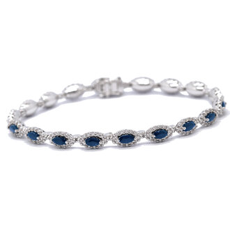 Marquise Sapphire & Diamond Bracelet