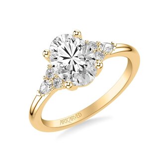 Cluster Diamond Engagement Ring