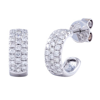 Half-Hoop Diamond Earrings