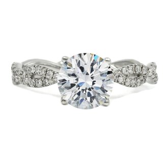 Diamond Twist Engagement Ring