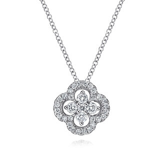 Open Clover Diamond Necklace
