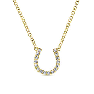 Horseshoe Charm Diamond Necklace