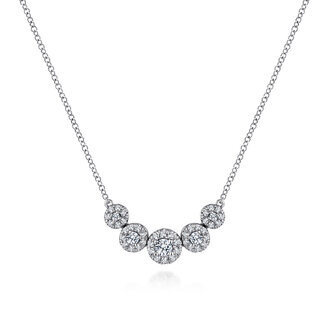 Diamond Halo Bar Necklace