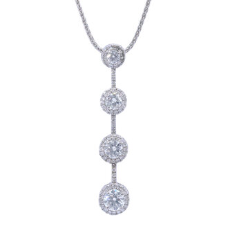 White Gold Diamond Drop Necklace