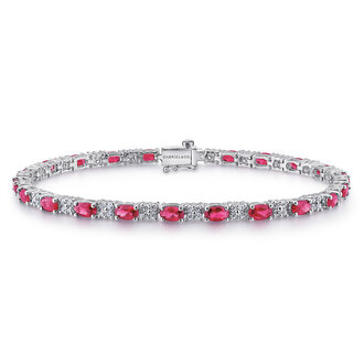 Ruby & Diamond Tennis Bracelet