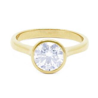 Bezel Set Solitaire Engagement Ring