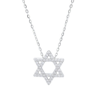 Star Of David Diamond Necklace