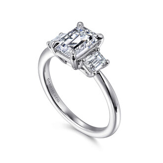 Emerald Cut Three-Stone Engagement Ring