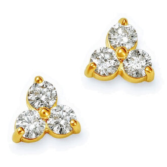 Cluster Diamond Stud Earrings