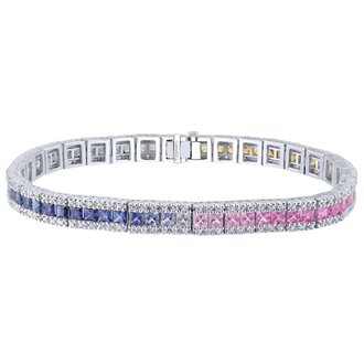 Sapphire & Diamond Rainbow Bracelet