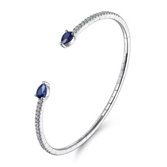 Sapphire & Diamond Bangle Bracelet