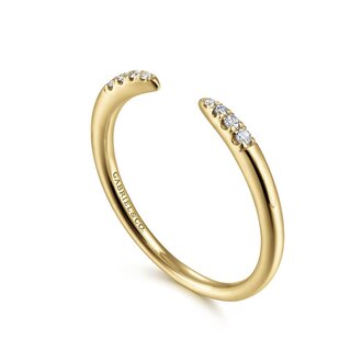 Open Diamond Tipped Stackable Ring