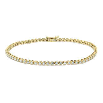 Bezel Set Diamond Tennis Bracelet