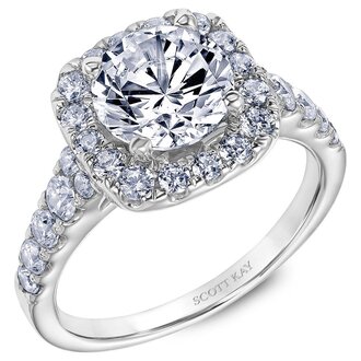Cushion Halo Diamond  Engagement Ring