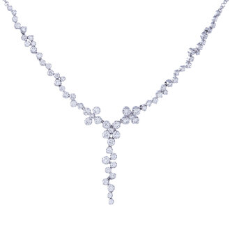 Freeform Cluster Diamond Necklace