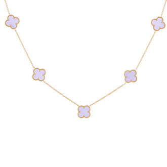 Mother Of Pearl Clover Necklace