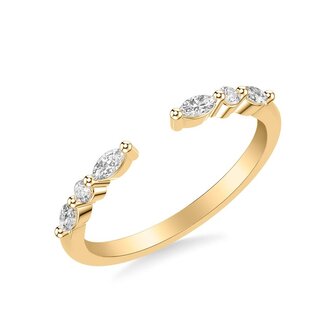Marquise & Round Diamond Open Band