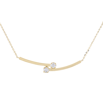 Two Diamond Fashion Necklace