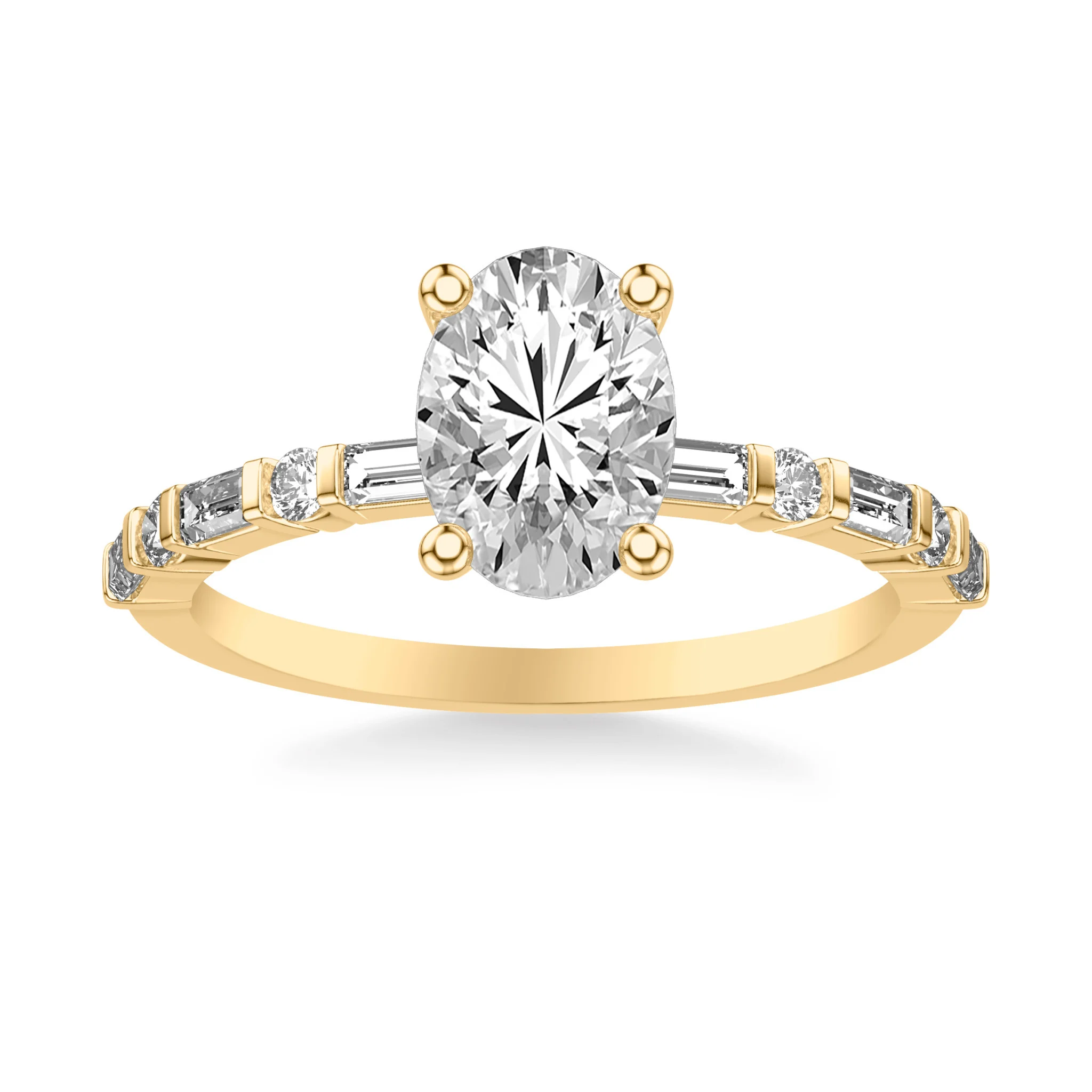 An Oval Shape Diamond Engagement Ring