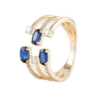 Diamond and Sapphire Fashion Ring
