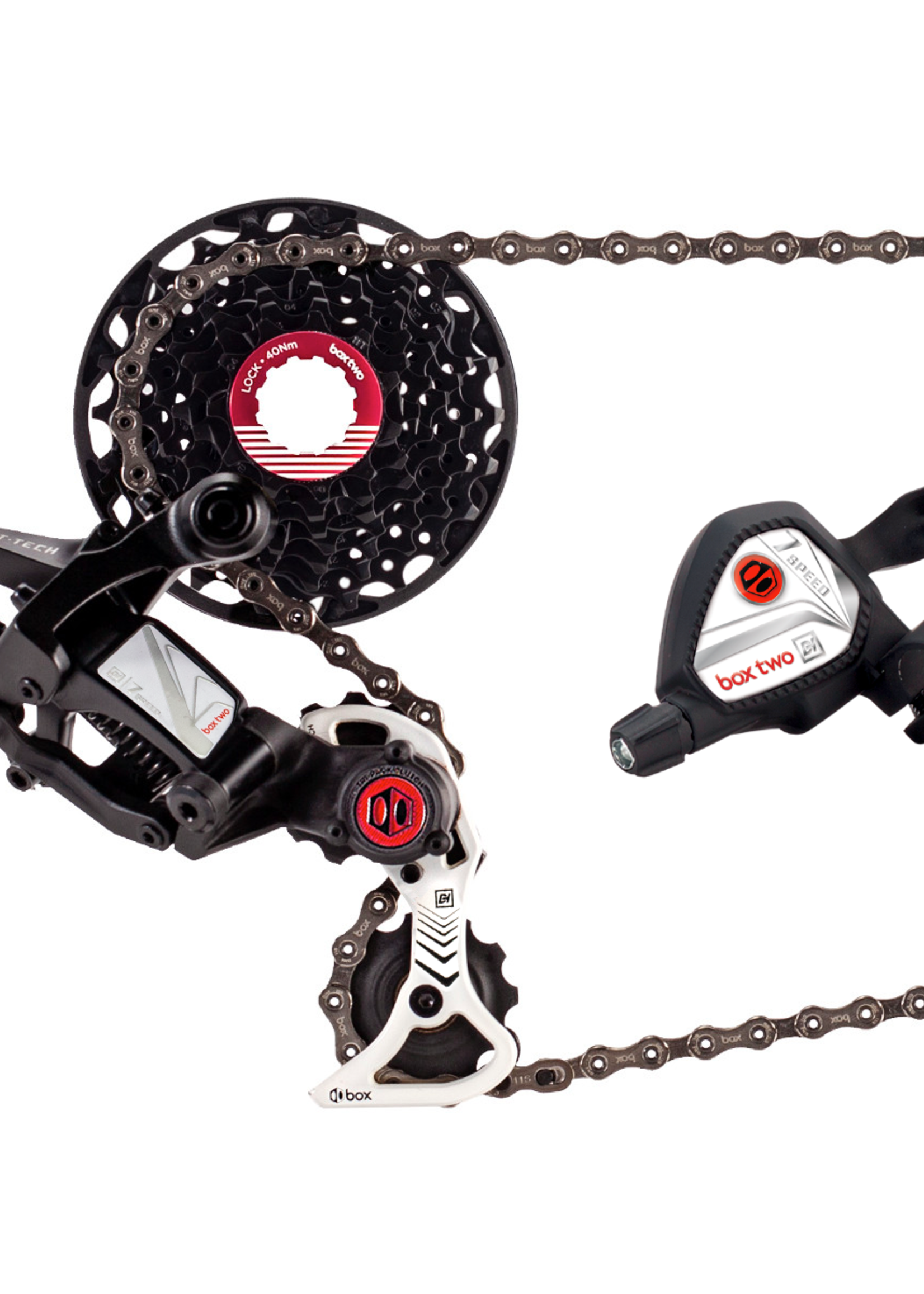 Box Components GROUP KIT BOX TWO 7S SHORT CAGE WIDE/MULTI RD/TRIGGER SHIFTER/CHAIN 126L 11S/CASS SR 11-24 FOR 11S CAHIN