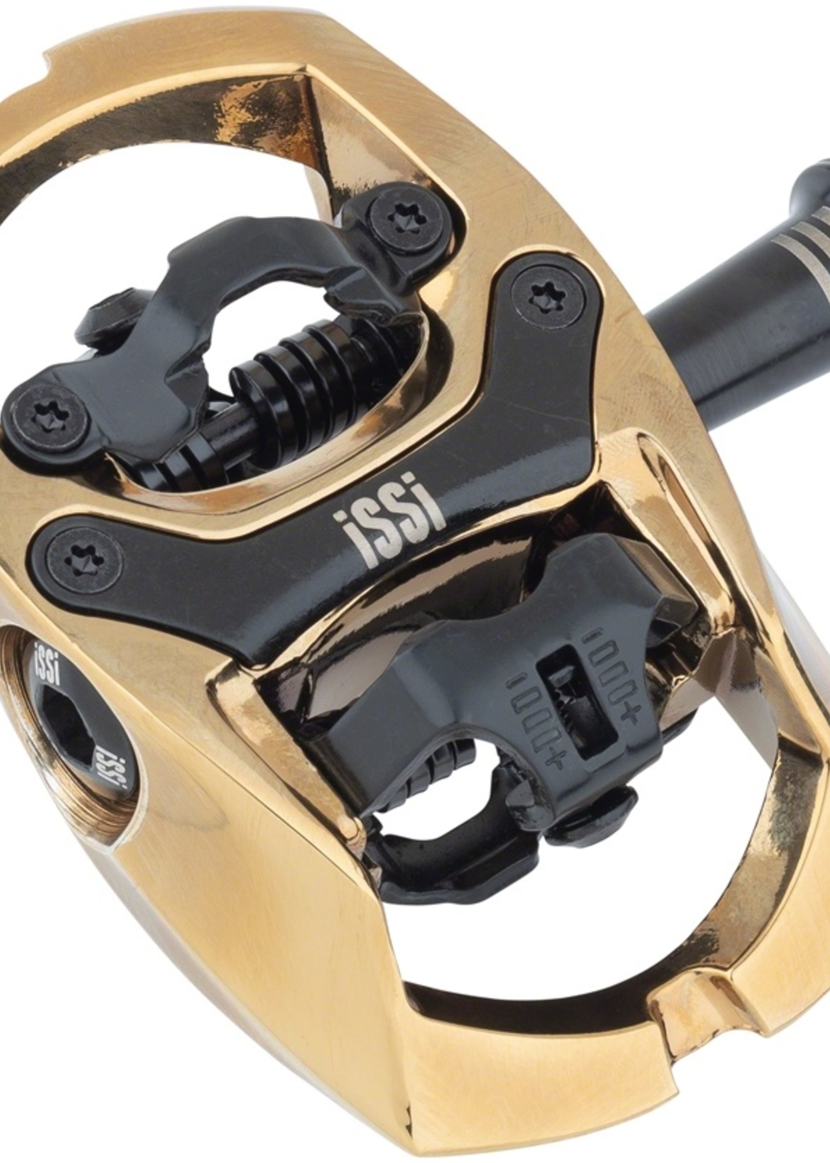 iSSi Trail III Pedals - Dual Sided Clipless with Platform, Aluminum, 9/16", Bullion Gold