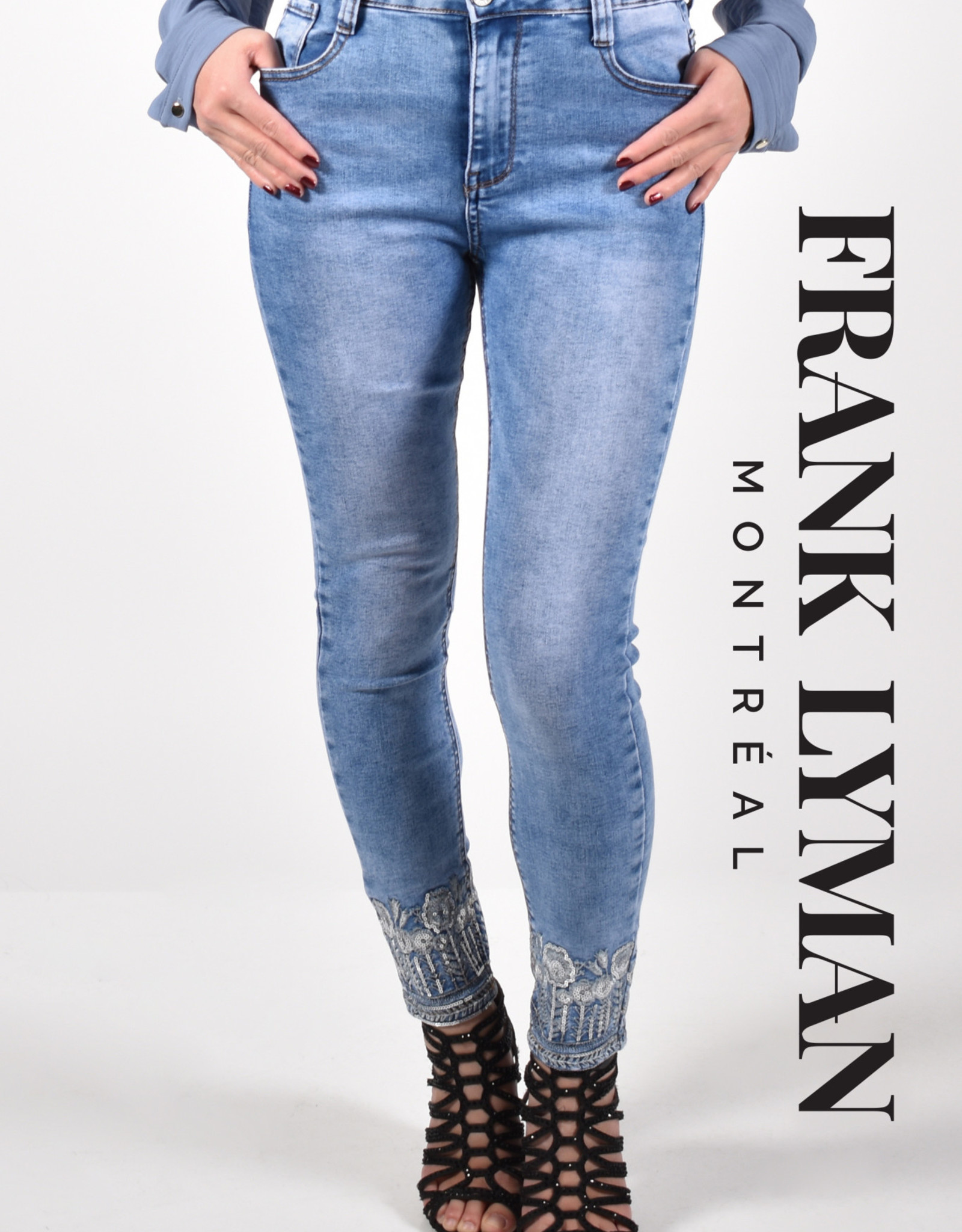 Frank Lyman Frank Lyman - Jeans with Embroidered Bottom