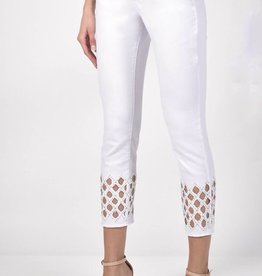 Frank Lyman White Cut out Detail Jeans