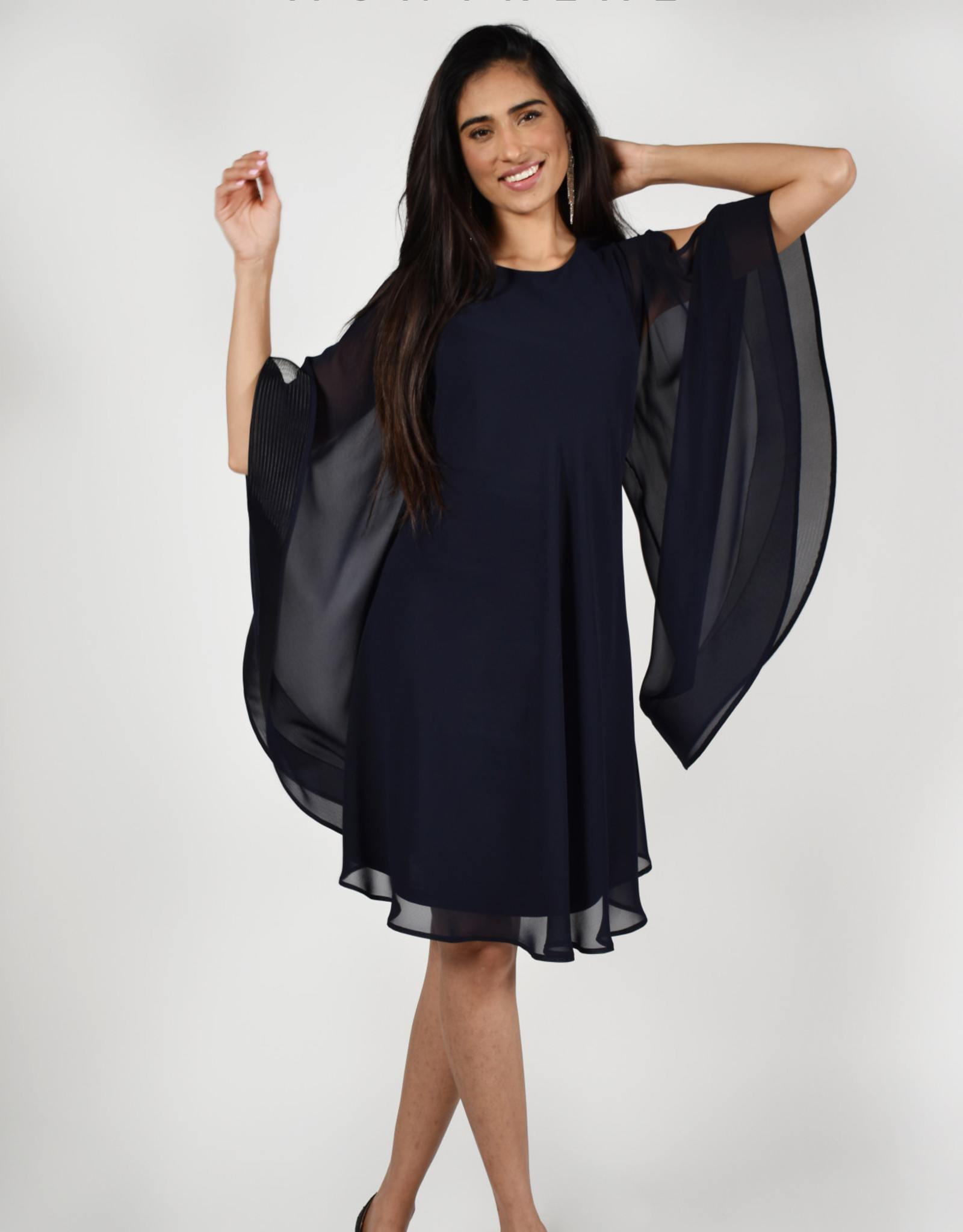 Frank Lyman Frank Lyman - Cold Shoulder Cathedral Sleeve Dress