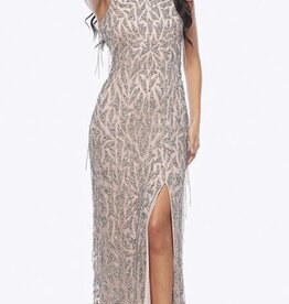 Zaliea Ivory Sequin Gown Z036